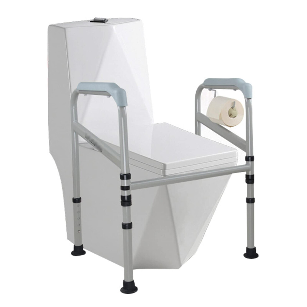 Adjustable Foldable Toilet Safety Frame with Ergonomic NonSlip Armrest for Elderly and Disabled Adults