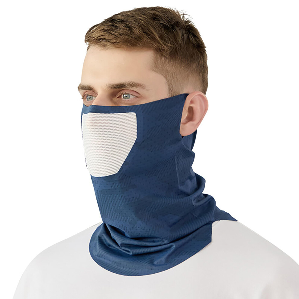 Cooling Neck Gaiter Face Mask Bandana Upf50+ Sun Protection Breathable Quickdry Navy For Men Women Blue 9045646728384