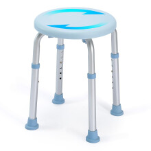 Swivel Shower Chair 360 Rotating Seat 400lb Capacity Adjustable Height Bath Stool for Elderly