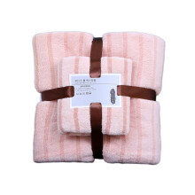 Coral Velvet Bath Towel Set for Adults Soft Absorbent Quick Dry Plush Face and Bath Towels