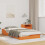 vidaXL Bed Frame Wax Brown 75 x 190 cm Solid Pine Wood 1