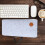 Storage bag for PC keyboards, 87key keyboard case with handle, versatile for mobile office use, portable protective case, light gray 2