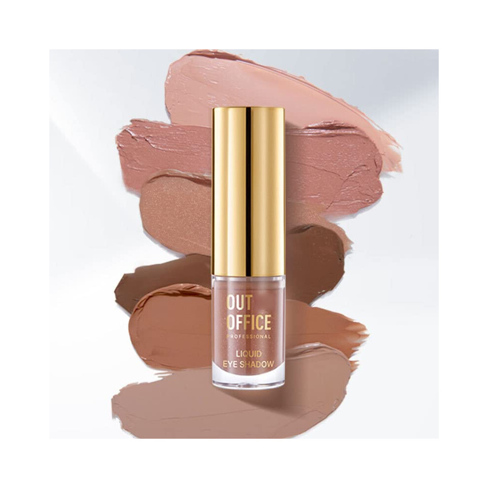 1PC Long Lasting Smudge Proof Liquid Eyeshadow with Matte and Shimmer Finish, Easy Blend Applicator