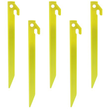 12 Pack Heavy Duty Plastic Tent Stakes 9 Inch Yellow Pegs for Camping Beach Canopy