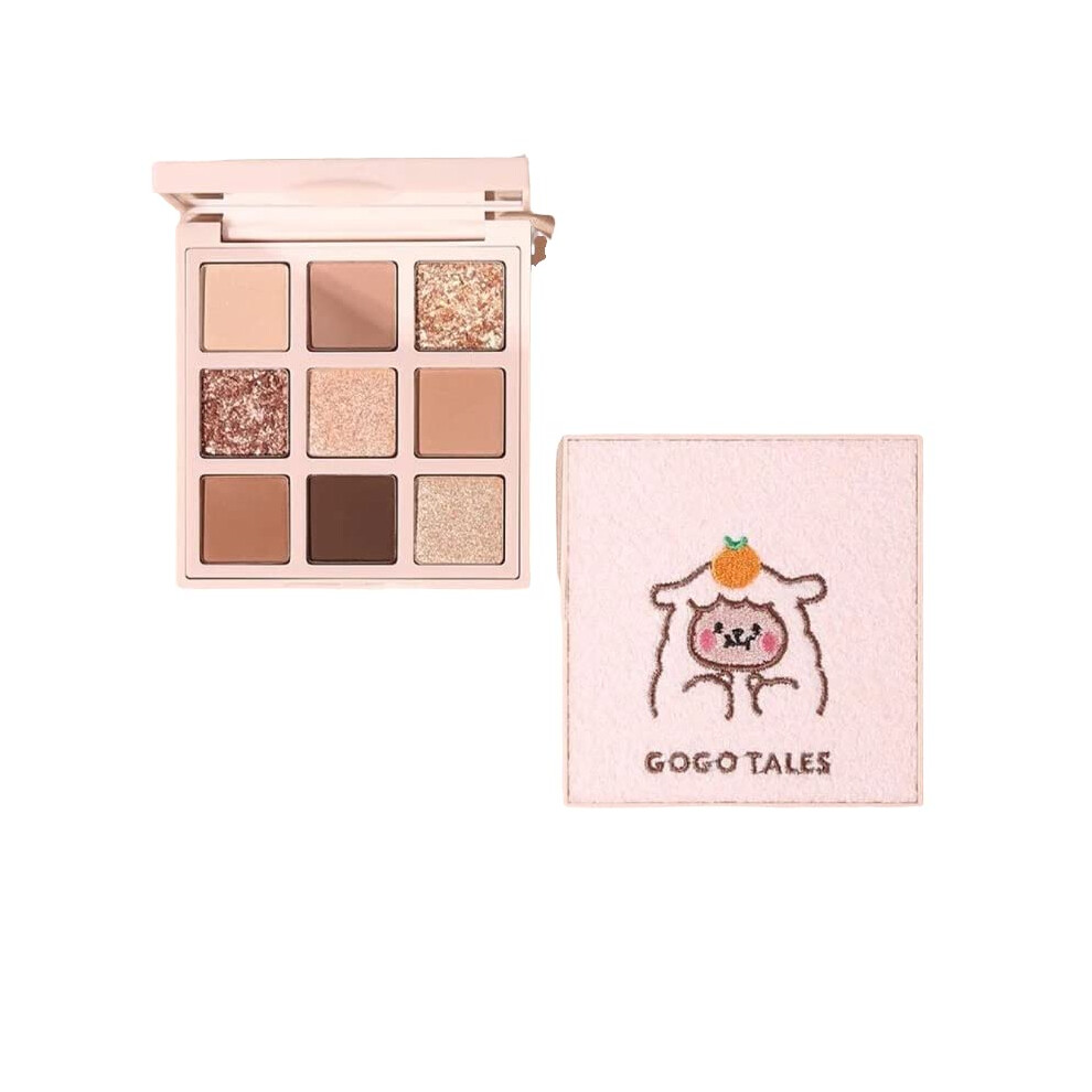 9 Color Neutral Eyeshadow Palette with Blendable Rich Pigment and Shimmer Matte Finish