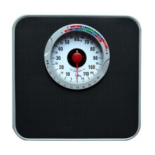 Analog Bathroom Scale 120kg No Battery Large Clear Dial Non Slip Rubber Slim Durable Metal Design