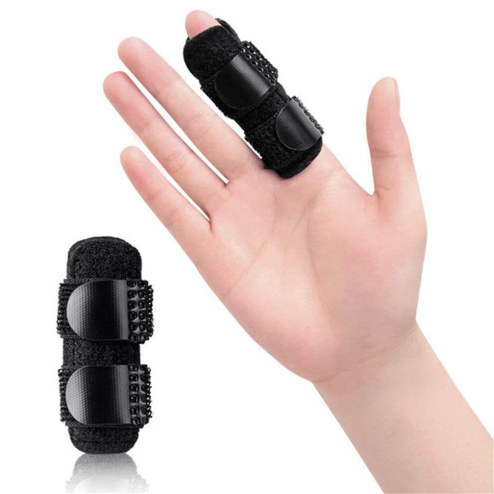 Trigger Finger Splint Adjustable Finger Support Brace with Dual Aluminum Stabilizer for Arthritis and Pain Relief