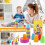 Tabletop Competitive Cup Stacking Game, Color Stacking Challenge Game, Speed Cup 2