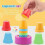 Tabletop Competitive Cup Stacking Game, Color Stacking Challenge Game, Speed Cup 4