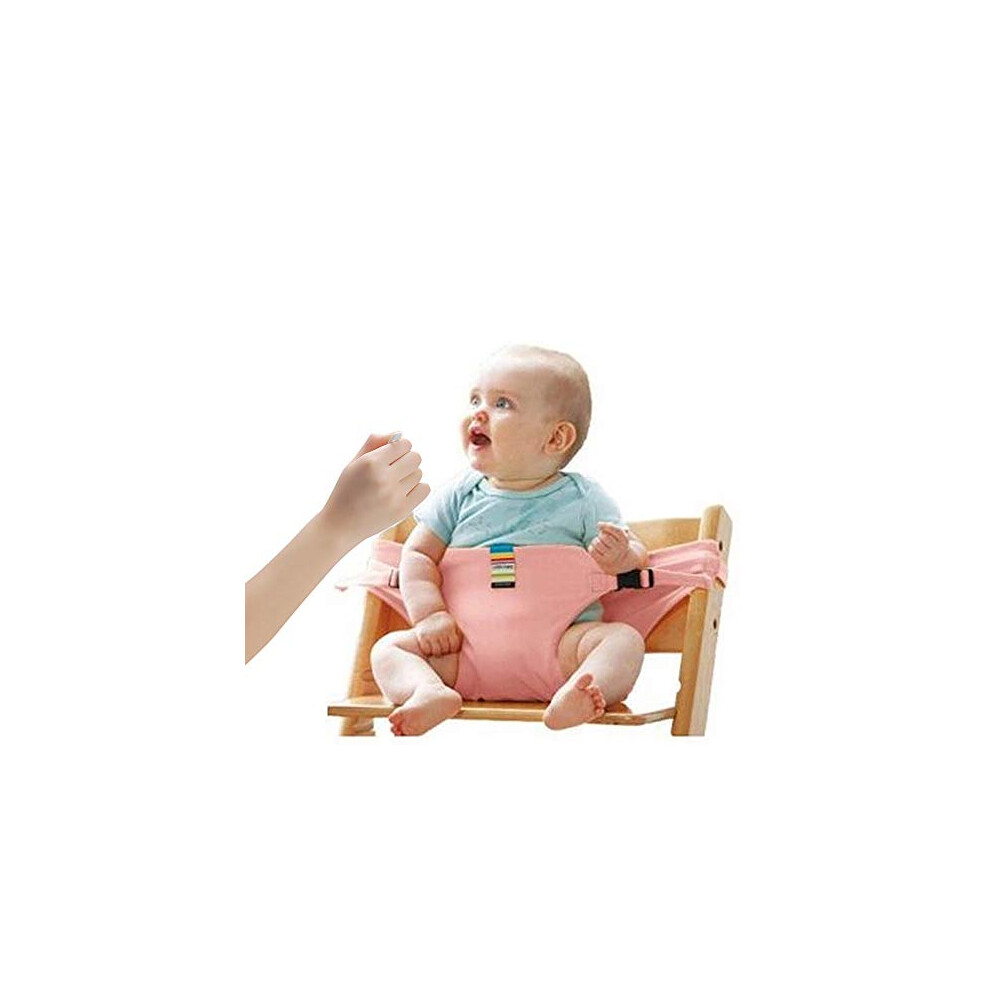Toddler Safety Harness With Adjustable Straps, Portable Booster Seat Strap For Travel Dining Pink