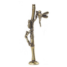 Pure Copper Tobacco Pipe Tamper Tool Cleaner with Dragonfly Finish, MultiSize Pressing Design