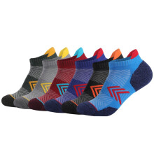 Men's Athletic Ankle Socks 6 Pack, Moisture Wicking Breathable Cotton, Stable Fit for Running and Training