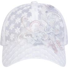 Lace Baseball Cap for Women Breathable Mesh Design Adjustable Strap Elegant Hollow Weave Sun Hat
