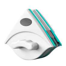 Double Sided Magnetic Window Cleaner with Safety Rope, Triangle Design for Home and Office Windows