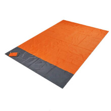 Large Outdoor Beach Blanket Waterproof Picnic Mat 200x210cm Foldable Lightweight Orange