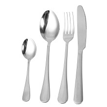 4Piece Stainless Steel Cutlery Set with HeavyDuty Steak Knives Forks and Spoons, Dishwasher Safe