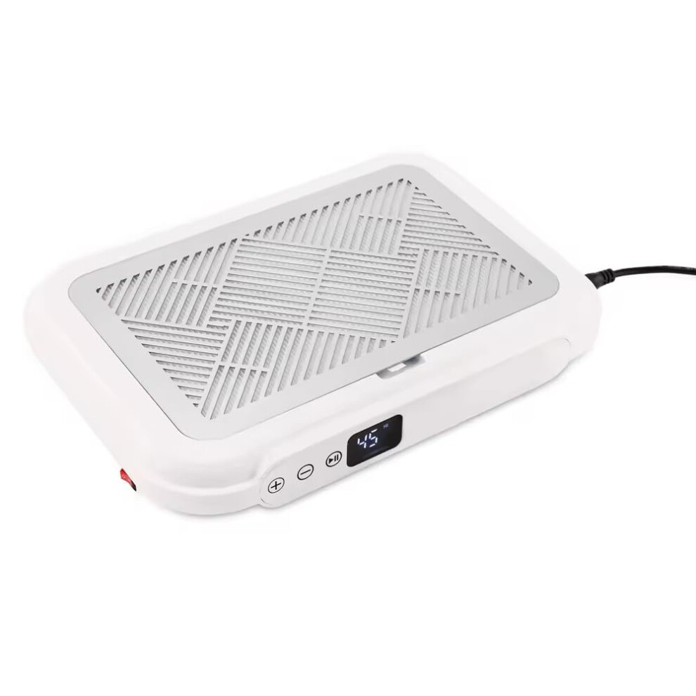 White 2 In 1 Nail Dust Collector And Drill 170W Dual Fan Suction Brushless Motor For Professional Manicure Salon