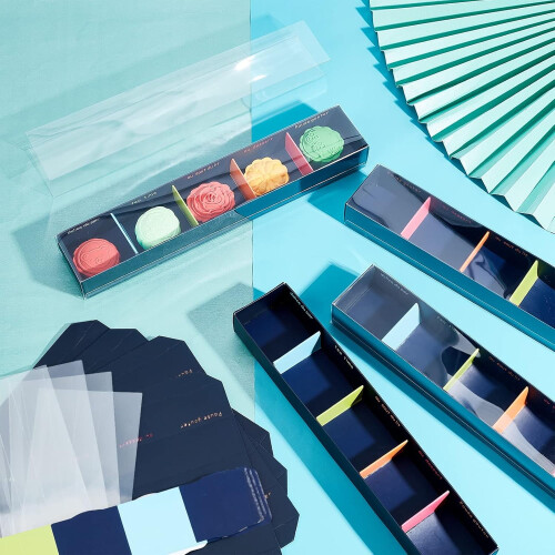 Sort kraftboks til macarons 280x52x33mm (10 stk.) 1