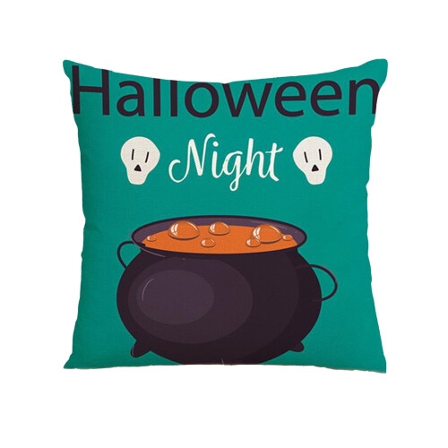 Conjunto de 1 capa de almofada de Halloween com estampa, 45x45cm. 1