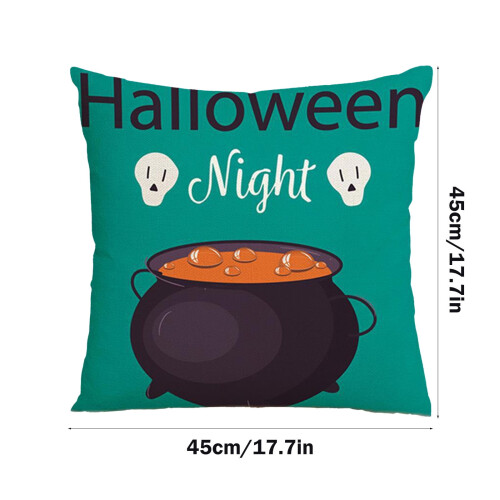 Conjunto de 1 capa de almofada de Halloween com estampa, 45x45cm. 2