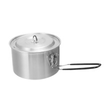 Stainless Steel Camping Cookware Pot with Non Stick Surface and Lightweight Design for Outdoor Picnic and Travel