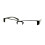 Rectangular Half Rim Reading Glasses +1.75 Black Spring Hinge Lightweight Design for Men and Women 1