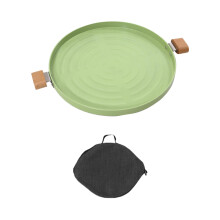 Nonstick Grill Pan with Ceramic Coating, Aluminum Alloy Camping Griddle for Stovetop and Outdoor BBQ