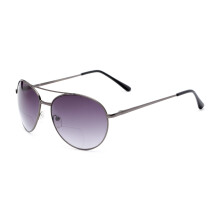 Metal Aviator Reading Sunglasses +2.00 Grey Frame with Smoke Lenses for Men and Women
