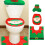 Christmas Toilet Set with Rug and Covers 4