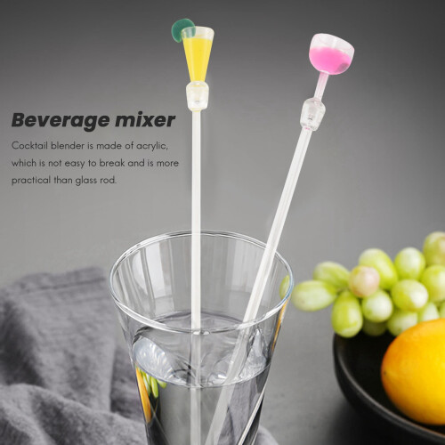 10-delars akryl cocktailrörare, 23 cm 2