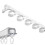 Heavy Duty Ceiling Curtain Track System with Smooth Glide Runners, SShaped Wave Design for Room Divider, White 4Pack 1