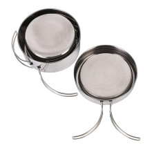 Stainless Steel Camping Cookware Set, Lightweight Nonstick Frying Pan for Outdoor Hiking and Picnic