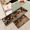 Christmas kitchen rugs set of 2 snowflake pattern non-slip 3