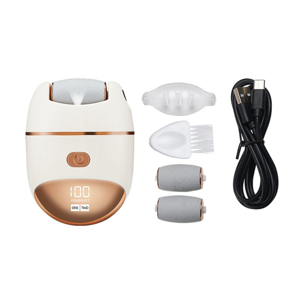 Rechargeable Electric Foot Callus Remover with Digital Display, Smooth Pedicure Foot Grinder Set