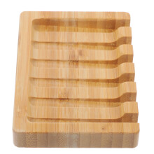 Bamboo Soap Dish with Removable Drainage Tray, WaterResistant and Fast Drying Soap Holder for Bathroom