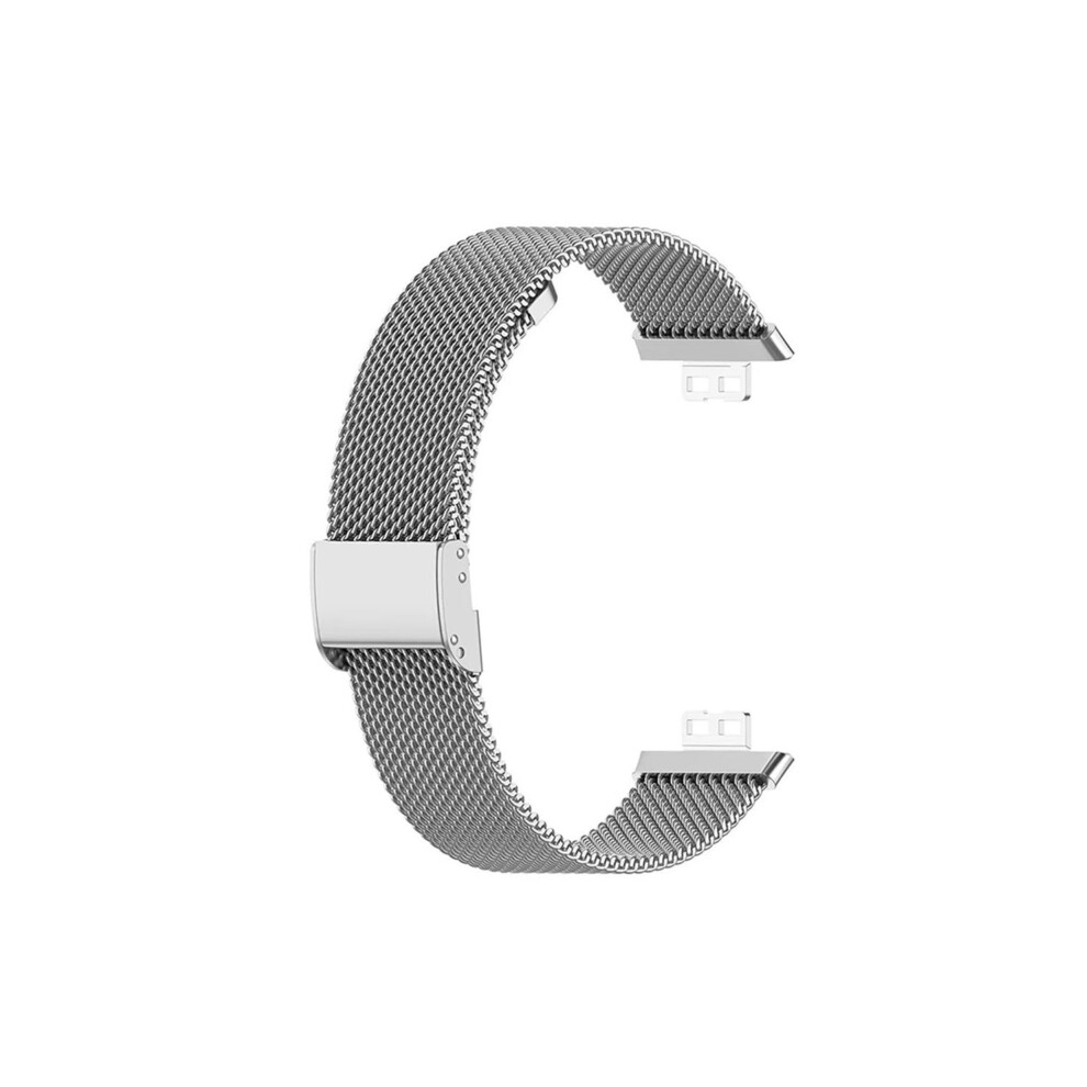 Milanese Loop Strap With Secure Magnetic Lock And Refined Finish For Huawei Watch Fit Band Silver 9330225722755