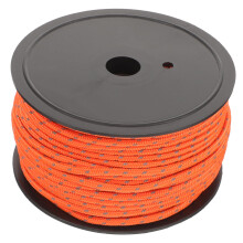 5MM x 50M Reflective Tent Rope with Adjustable Tighteners, Windproof Guy Line for Outdoor Camping and Tarps