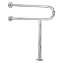 Stainless Steel Bathroom Grab Bar 600mm with Non Slip Grip, Heavy Duty Toilet Safety Handrail for Elderly