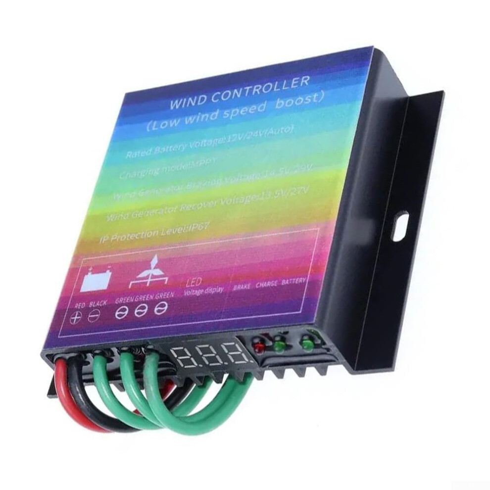 800W Mppt Wind Turbine Charge Controller With Realtime Display And Overcharge Protection For Battery Charging 9310869700722