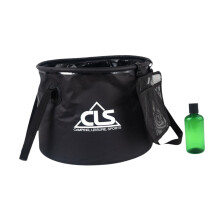 Foldable Fishing Bucket Leakproof Wash Basin with Handles for Camping Fishing Gardening Black