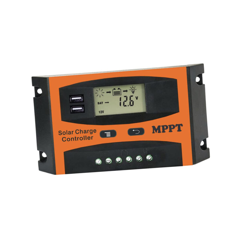 50A Mppt Solar Charge Controller With Lcd Display, Smart Charging And Usb Output For 12V 24V Battery 9310869701156