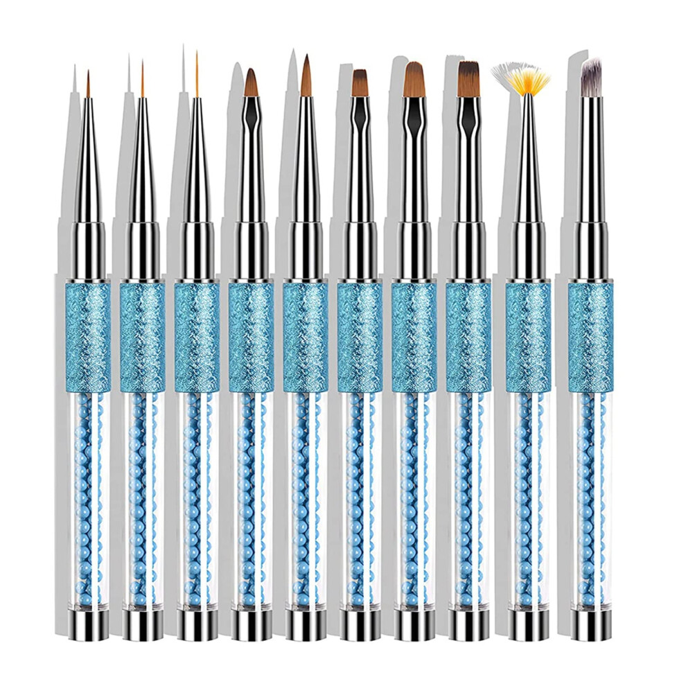 Nail Art Brush Set 15pcs Professional UV Gel and Acrylic Builder Brushes with Precision Control Tip