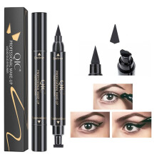 Dual Ended Winged Eyeliner Stamp Pen Waterproof Smudgeproof Liquid Liner Cat Eye Long Lasting 01 Small