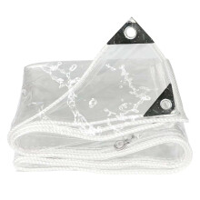 Clear Waterproof Tarp 3.3x26.2ft Heavy Duty PVC Tarpaulin with Eyelets for Outdoor Camping Garden