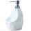 White Ceramic Soap Dispenser with Pump for Bathroom and Kitchen, Durable Easy Clean Refillable Design 1