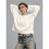 Oversized Truien voor Dames, Zachte, Dikke, Warme Pullovertrui Wit L 2