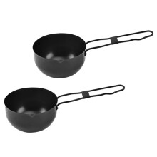 Camping Cookware Set 2pcs Iron Pots for Hiking Outdoor Cooking Fast Heat Conduction Durable Lightweight