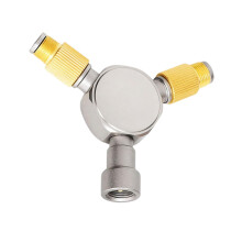Propane Tank Splitter Adapter for Camping Stove, Dual Outlet 6061 Aluminum Quick Connection Outdoor Use