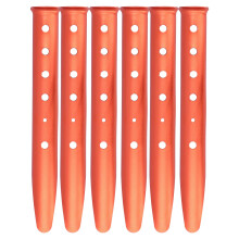 6pcs Orange U Shaped Aluminum Camping Tent Stakes for Beach Sand and Snow Backpacking