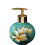 Vintage Green Peony Ceramic Soap Dispenser with Pump, Compact Size for Easy Organization 1